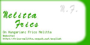 melitta frics business card